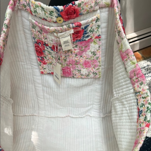 LoveShackFancy Floral Tote Bag - Pink and Red - Picture 3 of 7